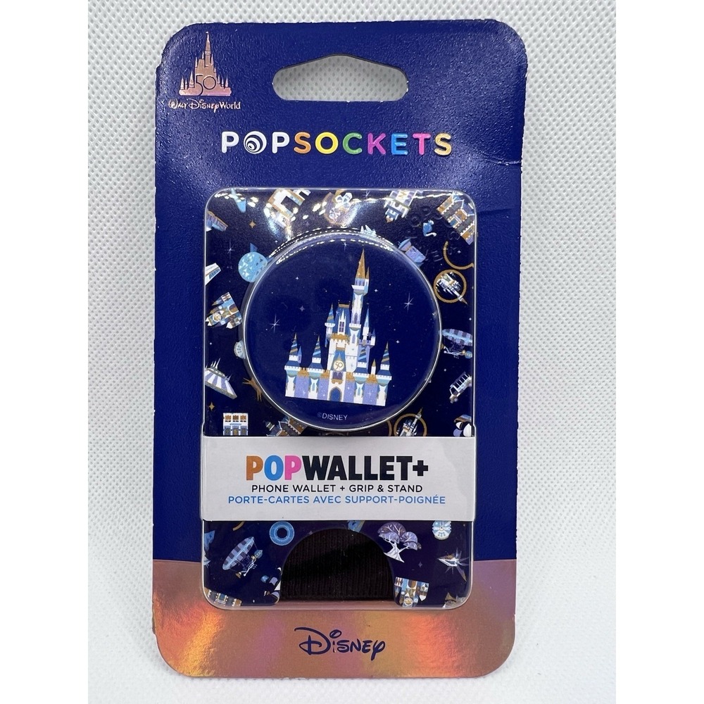NEW Disney Parks 50th Anniversary Castle PopSocket PopWallet+ Phone Grip Stand